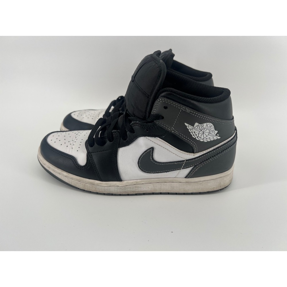 Nike Air Jordan 1 Mid White Black Dark Grey DQ8426-001 Mens Sneakers Size 9 - Picture 3 of 7